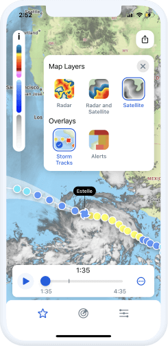 O RainViewer é um aplicativo universal para verificar se vai chover e prever o tempo.