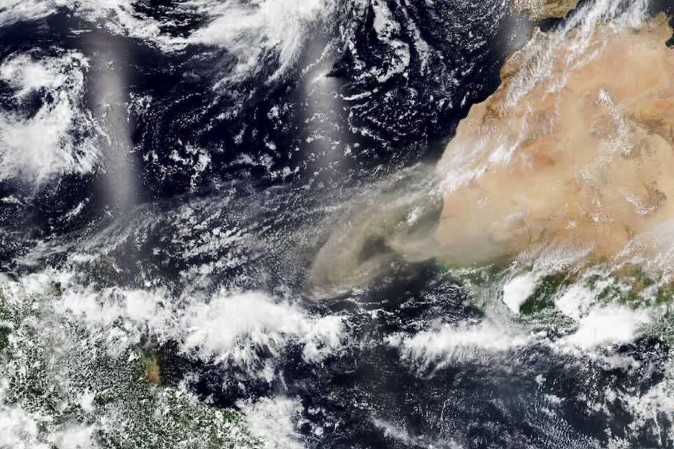 Saharan dust plumes over the Atlantic, June 2022