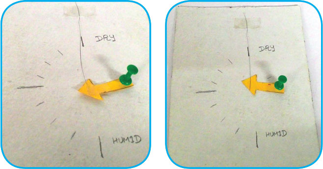 Homemade weather instruments: hygrometer