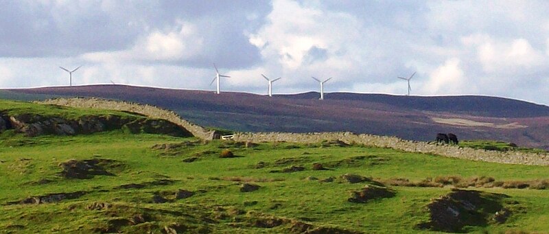 Wind turbines north of Cumbria, England