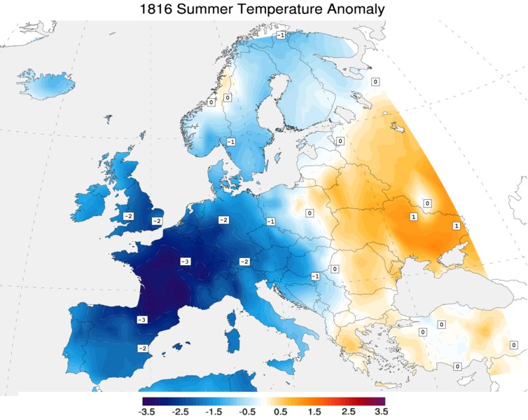 Summer temperature anomaly