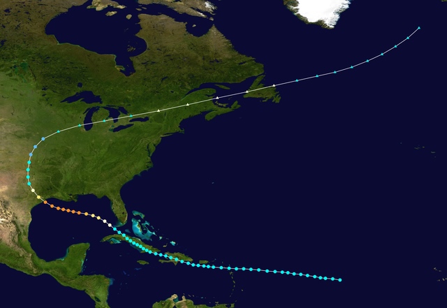 The Galveston Hurricane track (1900)