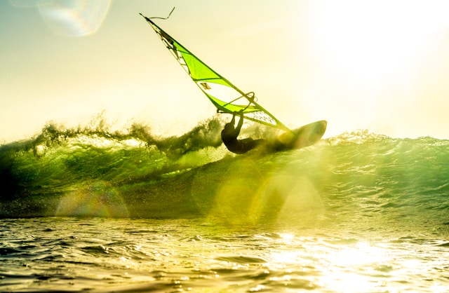 Strong wind can help in sports like windsurfing