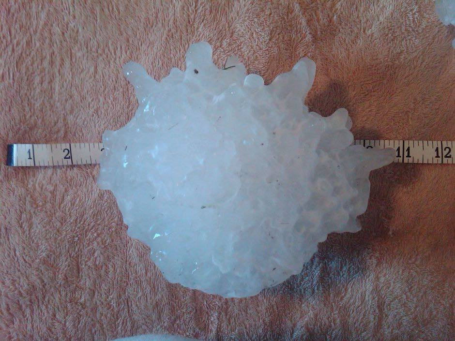 World's largest hailstone found in Vivian, South Dakota, in 2010