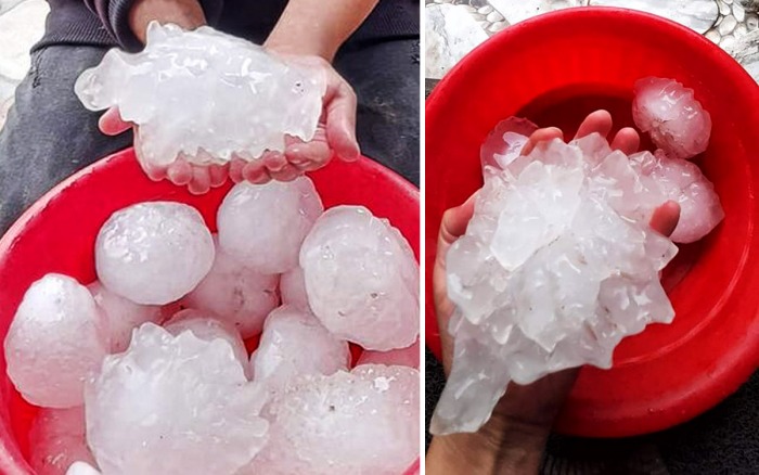 Hailstorm in Tripoli 2020: Huge hailstones