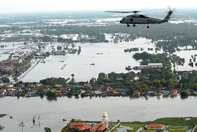 Flooding in Bangkok, Thailand, during the 2011 monsoon season