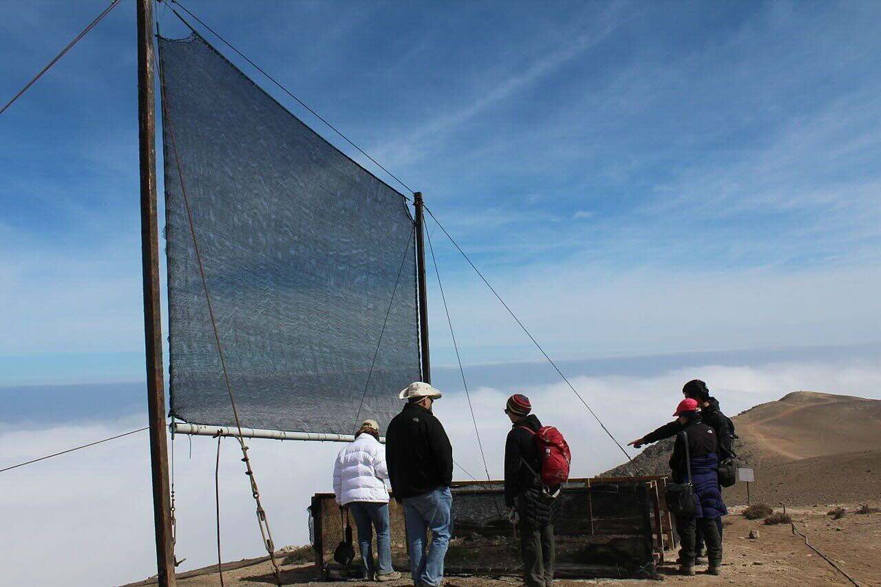 Fog harversting in Atacama desert, Chile