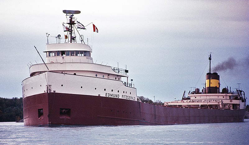 Edmund Fitzgerald, a ship that mysteriously sank on Lake Superior in 1975