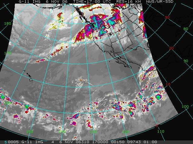 Pineapple Express atmospheric river satellite image in 2006