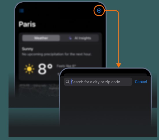 Rain Viewer weather radar: Adding a location manually