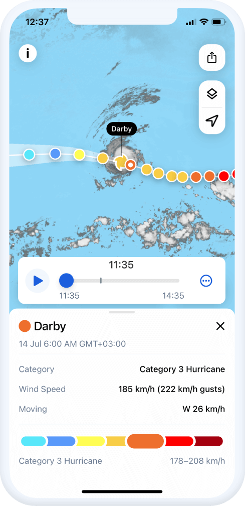 United States Hurricane Radar - live tracking map | Rain Viewer