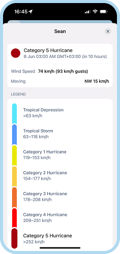 Storm Timeline
